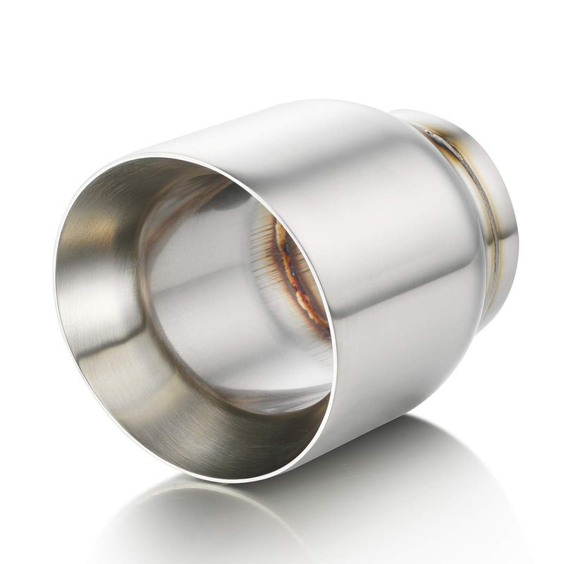 A-KARCK Exhaust Tip 3" Inlet Dual Wall, A-KARCK Double Wall Tailpipe Tip 3" Inlet 4" Outlet 5" Overall Length Weld On Decorate Car Tailpipe - Image 3